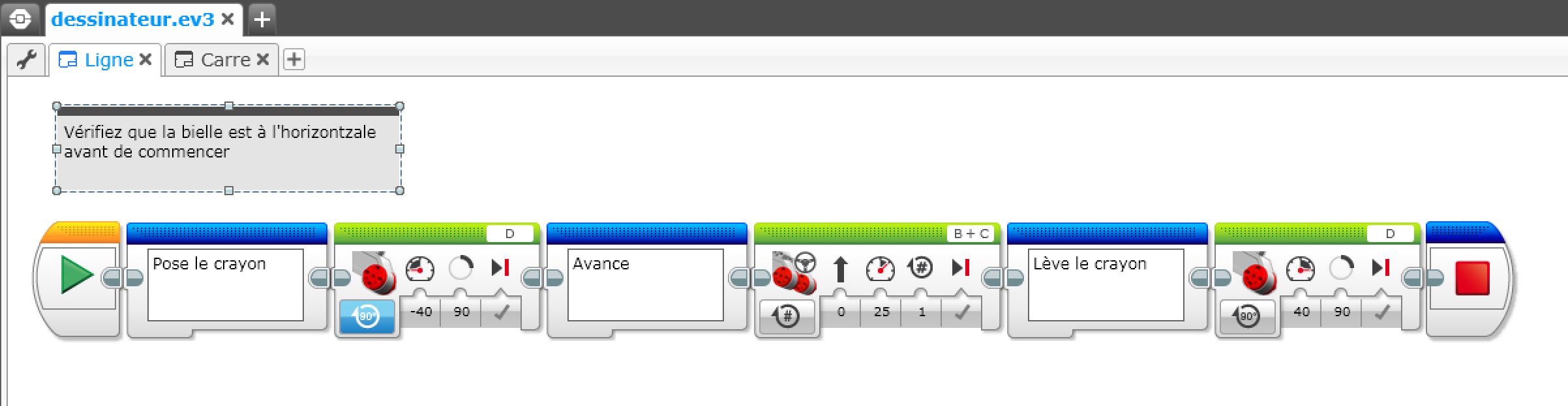 Code avec commentaires